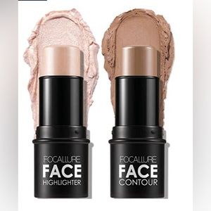 2 Pc Cream Contour ,Moisturize Highlighter & Bronzer Pen,Light/medium shade